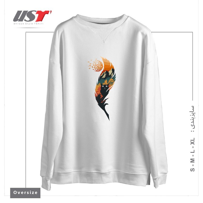 سوییشرت اورسایز طرح گربه CAT