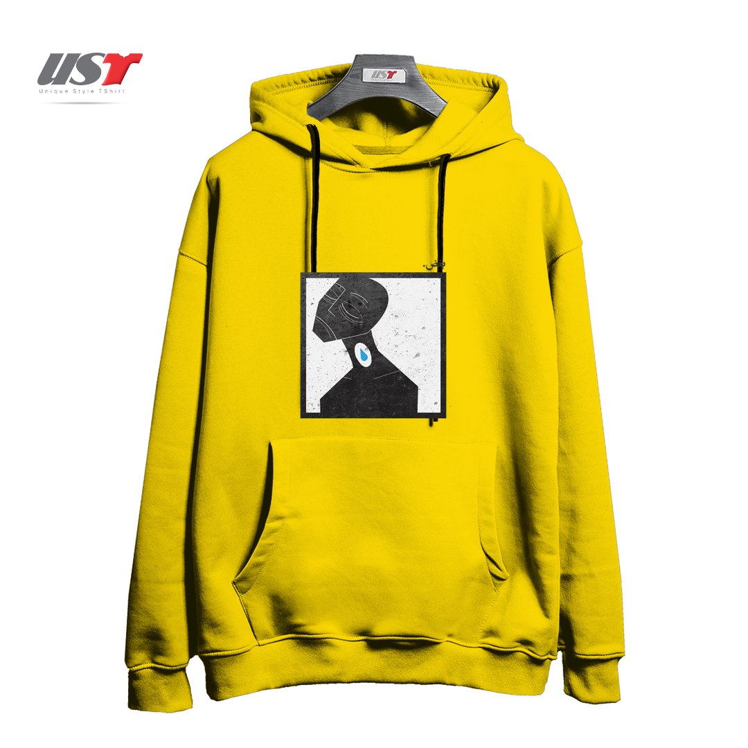 طرح بغض lump in throat هودی اورسایزرنگ زرد