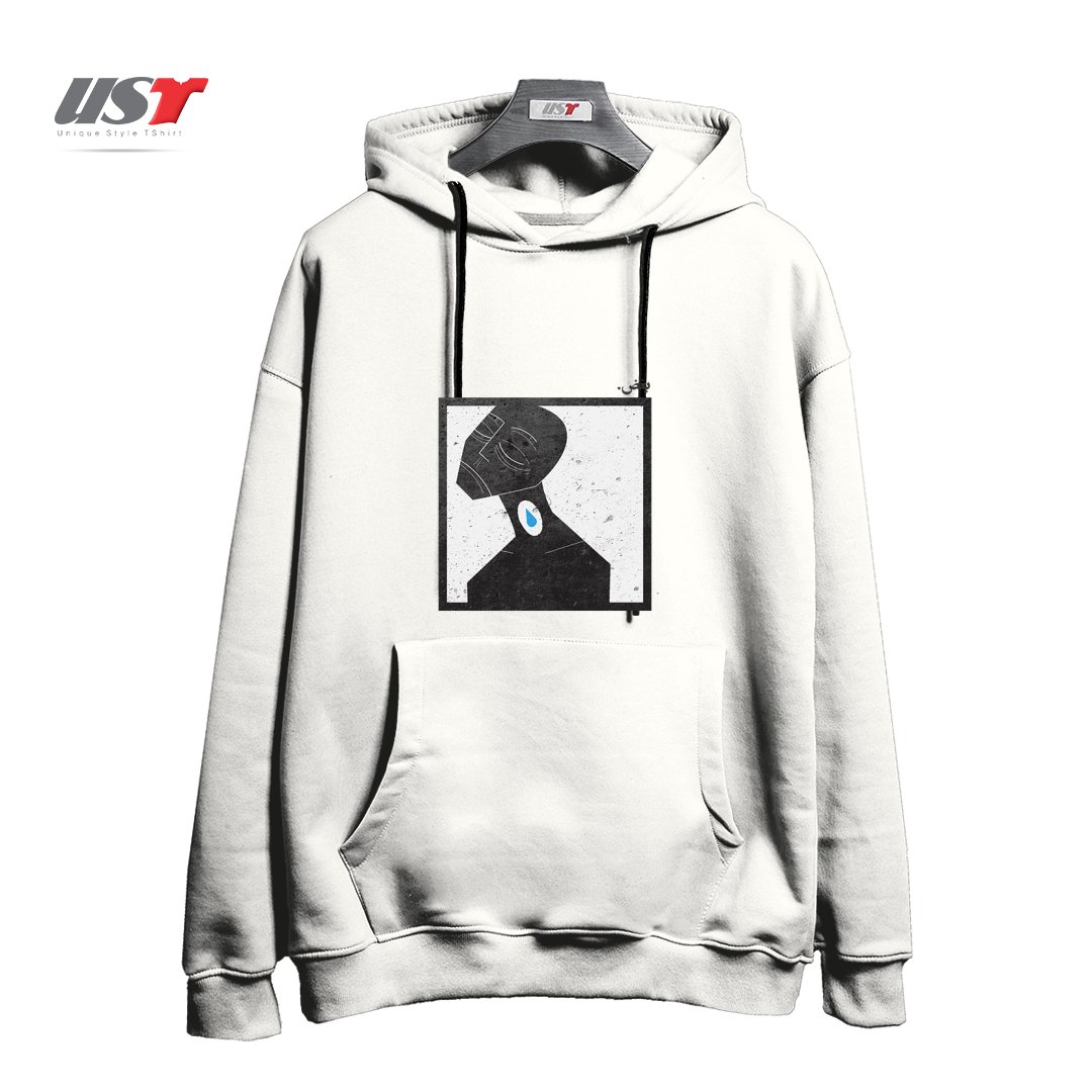 طرح بغض lump in throat هودی اورسایزرنگ سفید