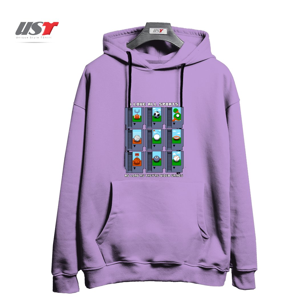 هودی اورسایز طرح I LOVE ALL SPORTS
