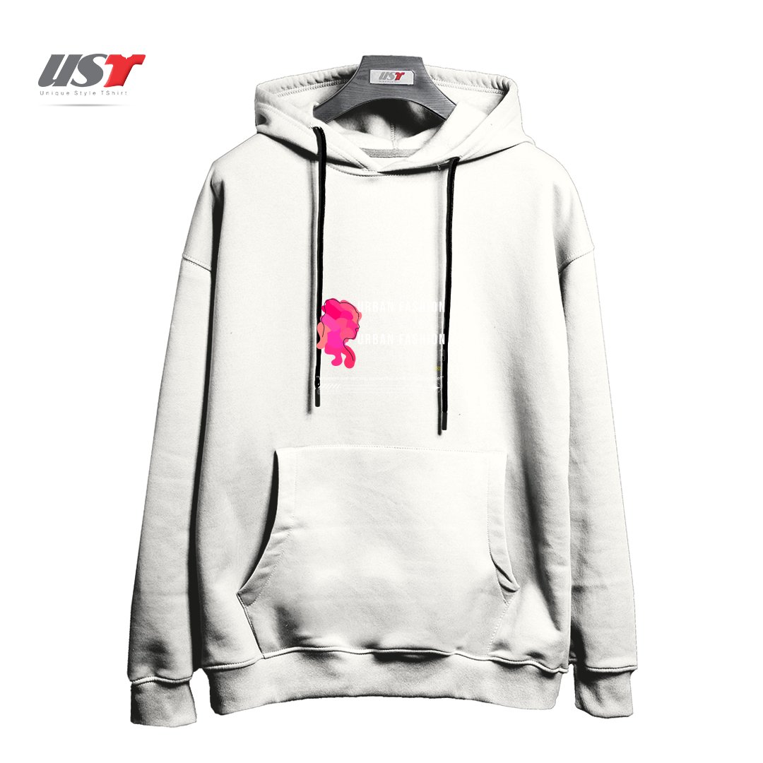 طرح typography 11 هودی اورسایزرنگ سفید