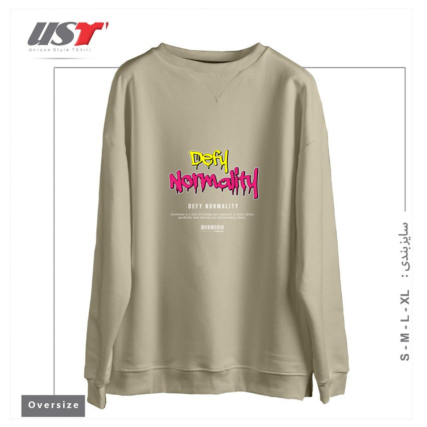 سوییشرت اورسایز طرح typography 14