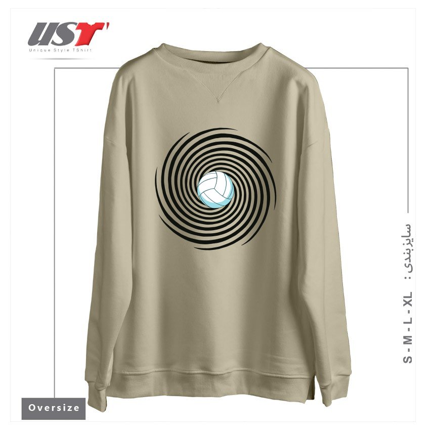 سوییشرت اورسایز طرح SPIRAL VOLLEYBALL 1