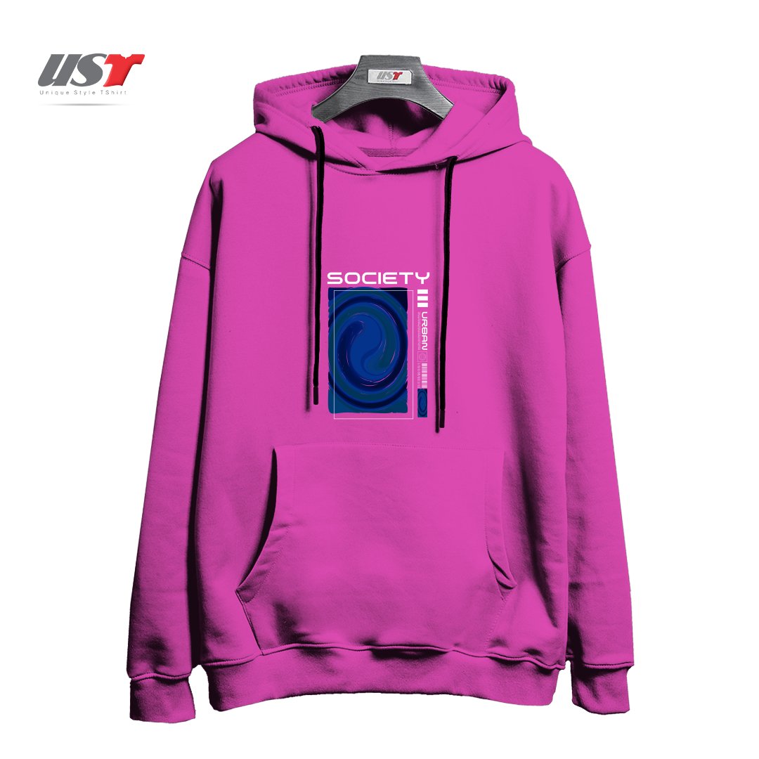 طرح typography 17 هودی اورسایزرنگ صورتی