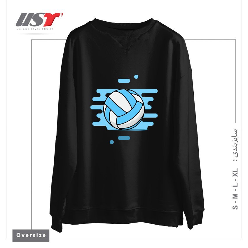 سوییشرت اورسایز طرح VOLLEYBALL BALL