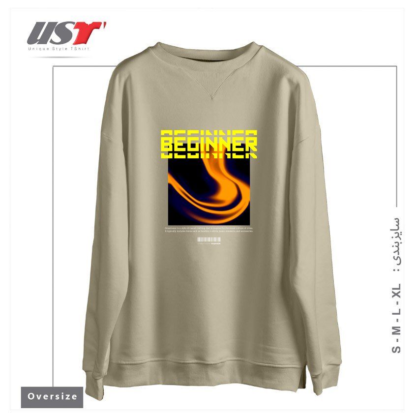 سوییشرت اورسایز طرح typography 19