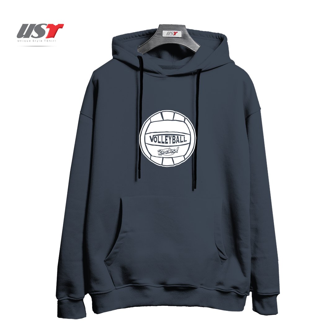 هودی اورسایز طرح VOLLEYBALL SIMPLY ROCKS