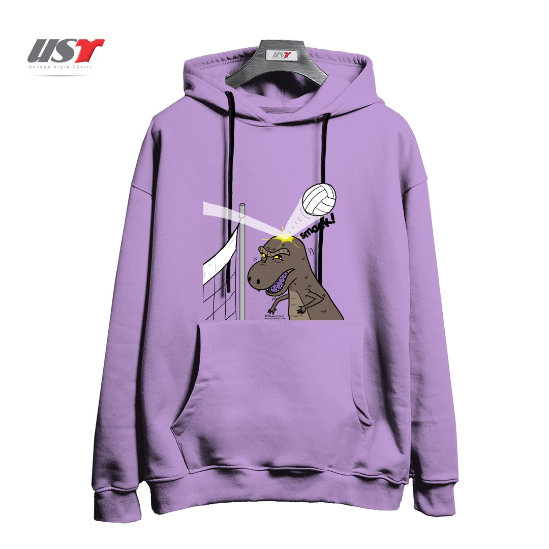 هودی اورسایز طرح WHY T-REXES DO NOT LIKE VOLLEYBALL