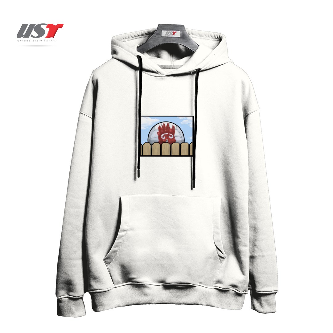 طرح WILSON هودی اورسایزرنگ سفید