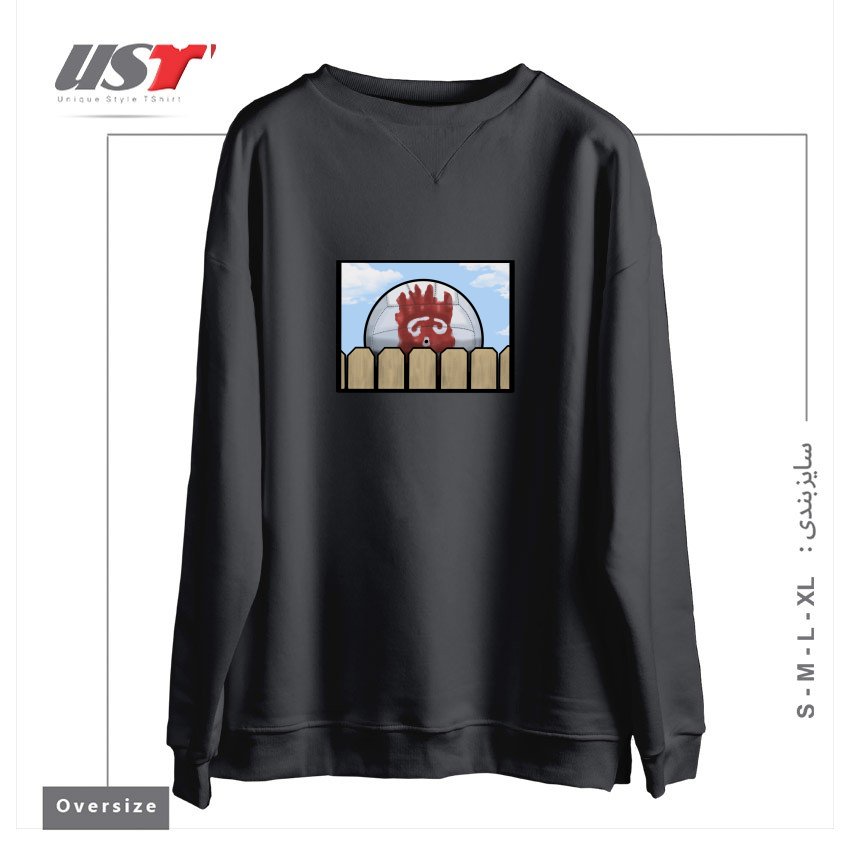 طرح WILSON سوییشرت اورسایزرنگ دودی