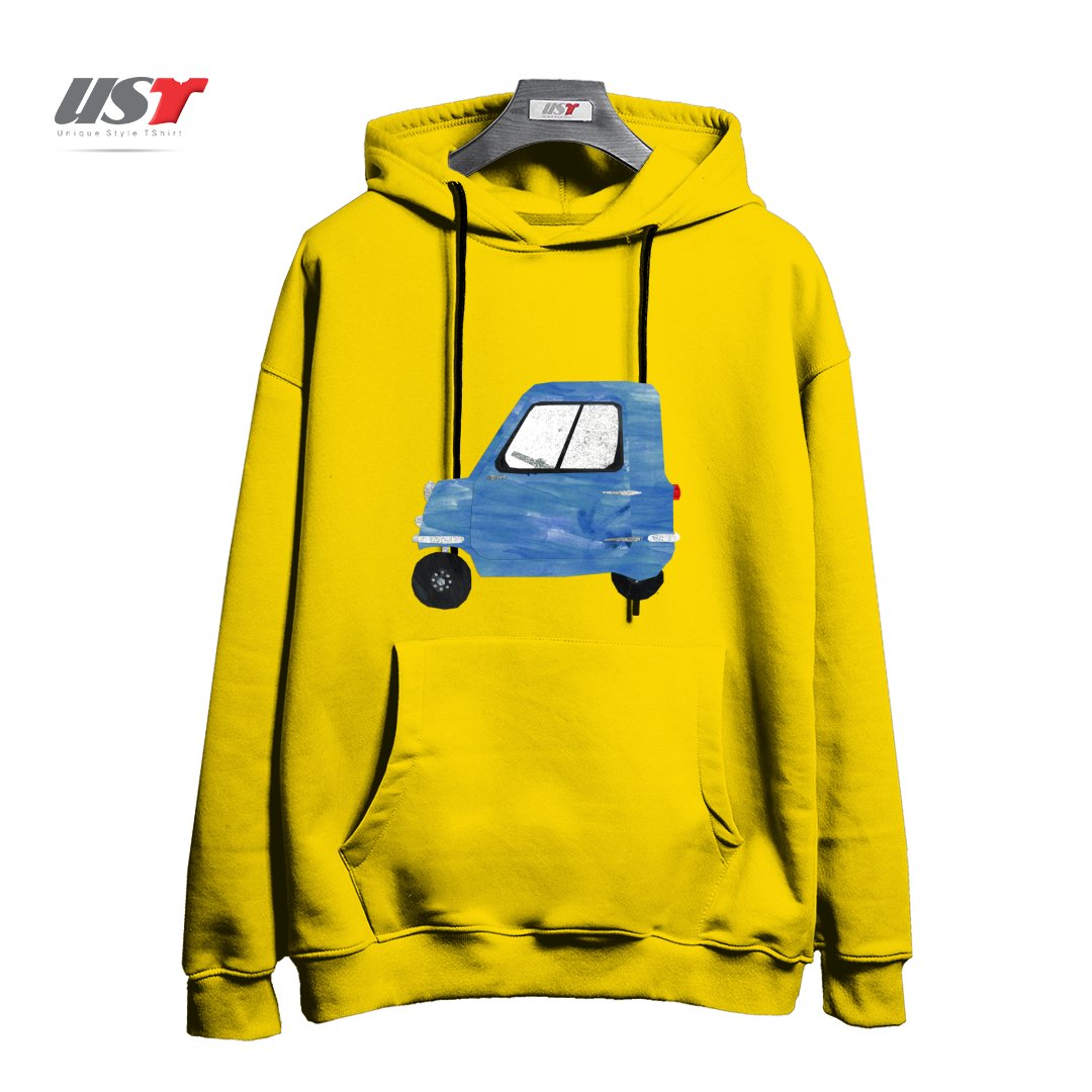 طرح CAR - PEEL P50 هودی اورسایزرنگ زرد