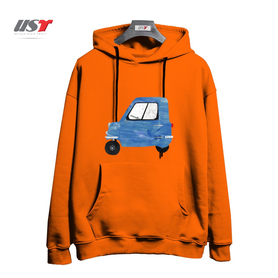 طرح CAR - PEEL P50 هودی اورسایزرنگ نارنجی