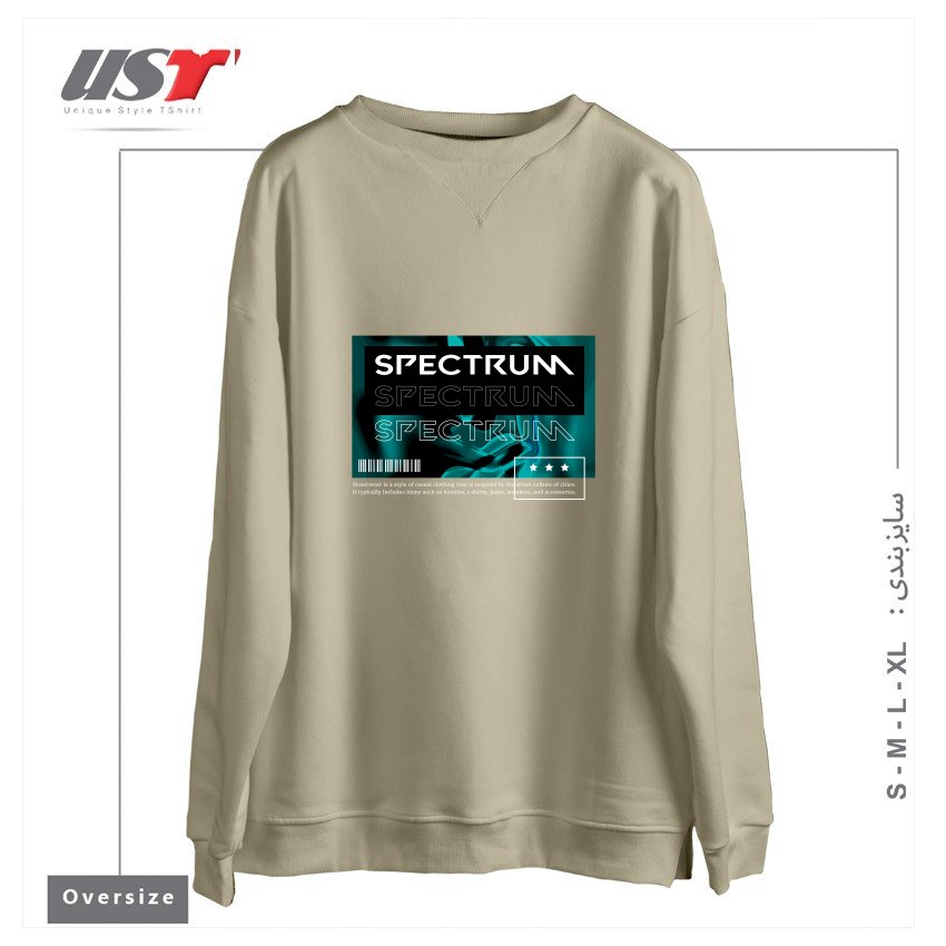 سوییشرت اورسایز طرح typography 22