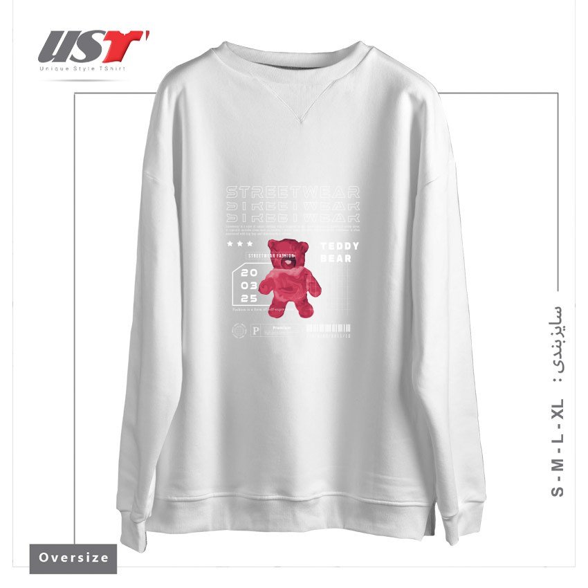 سوییشرت اورسایز طرح typography 25