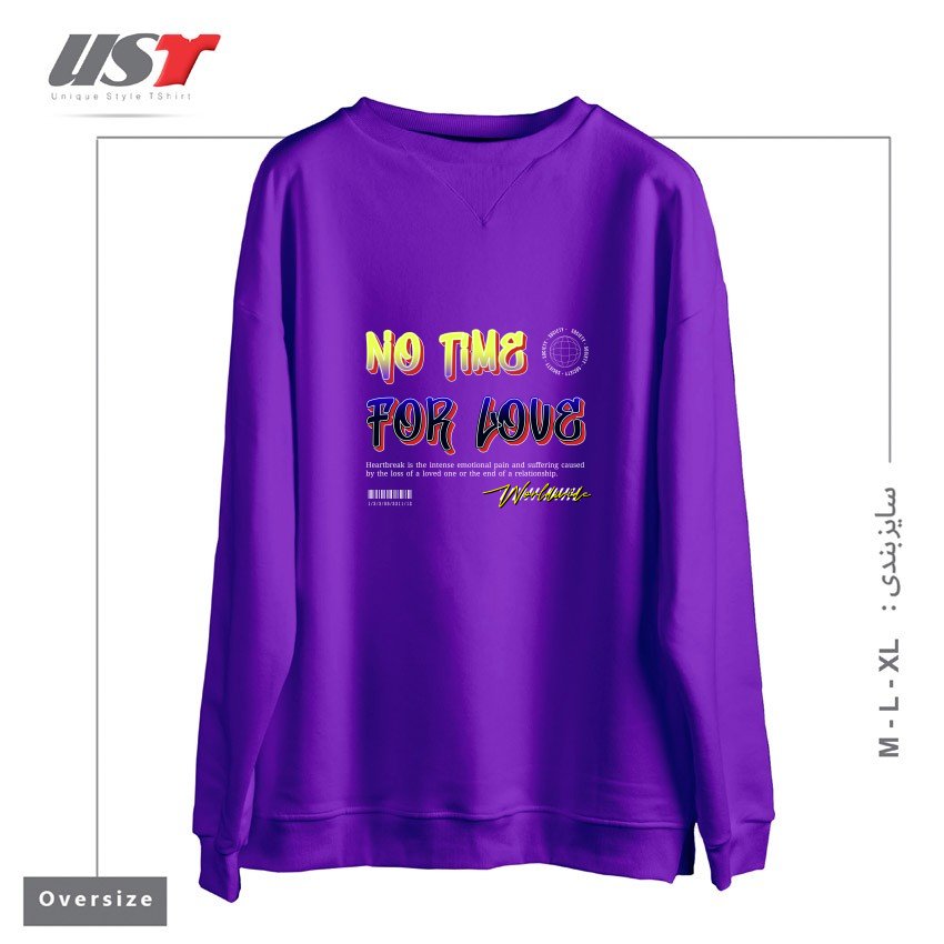 سوییشرت اورسایز طرح typography 26