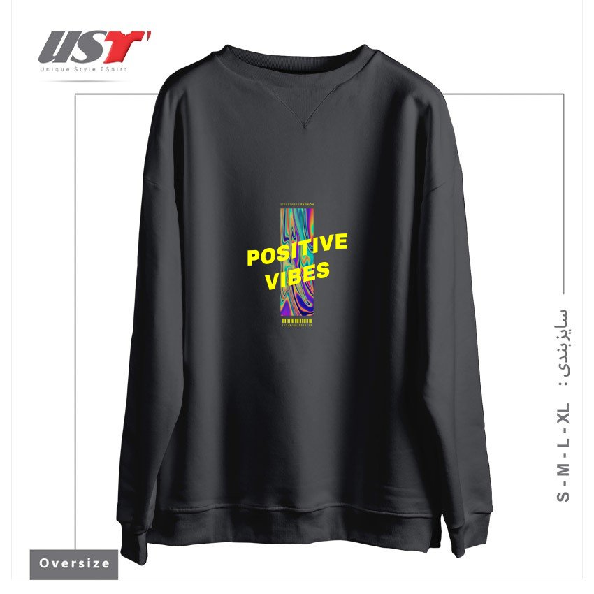 طرح typography 32 سوییشرت اورسایزرنگ دودی