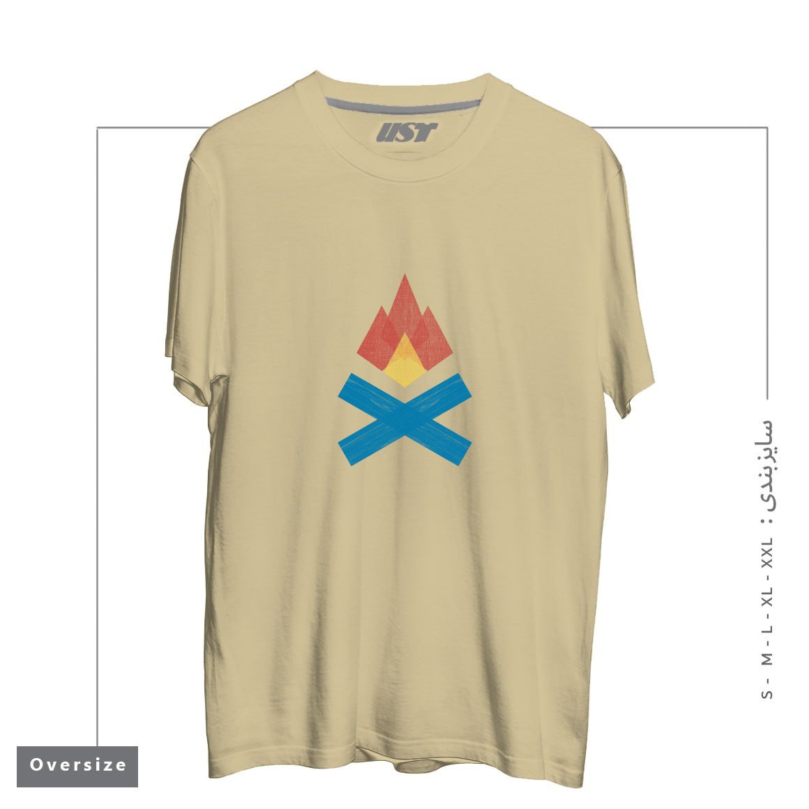 تیشرت اورسایز طرح BUILD FIRES. TELL STORIES.