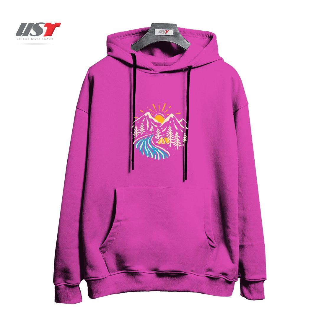 هودی اورسایز طرح CAMP RIVER