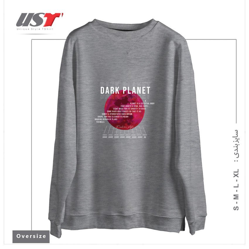 سوییشرت اورسایز طرح typography 40