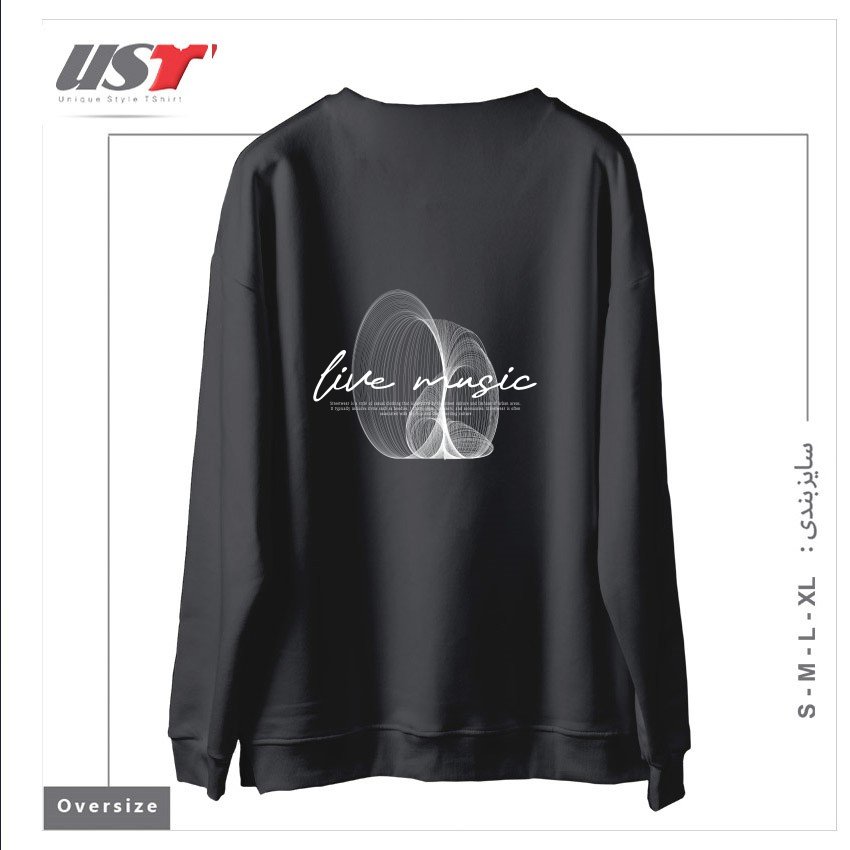 طرح typography 42 سوییشرت اورسایزرنگ دودی