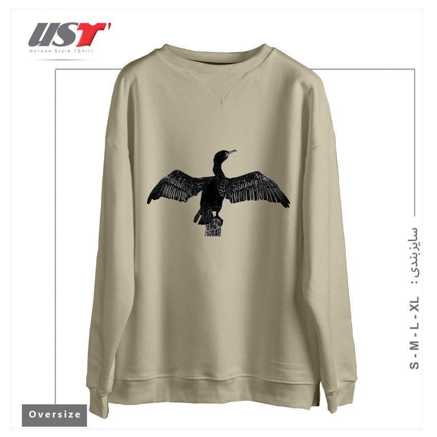 سوییشرت اورسایز طرح CORMORANT DRAWING