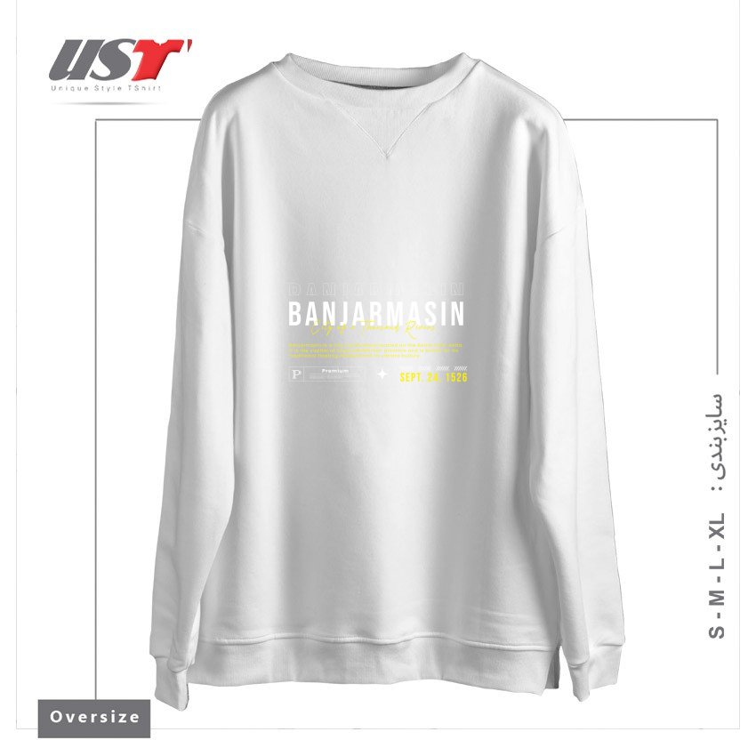 سوییشرت اورسایز طرح typography 45