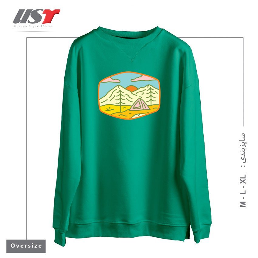 سوییشرت اورسایز طرح CAMPING1