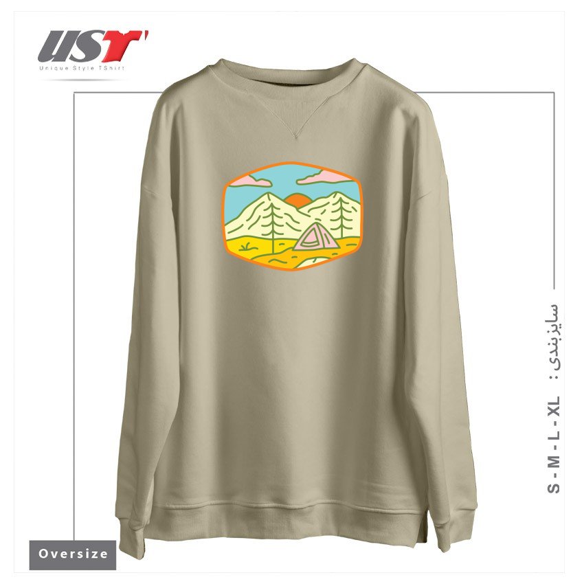 سوییشرت اورسایز طرح CAMPING1