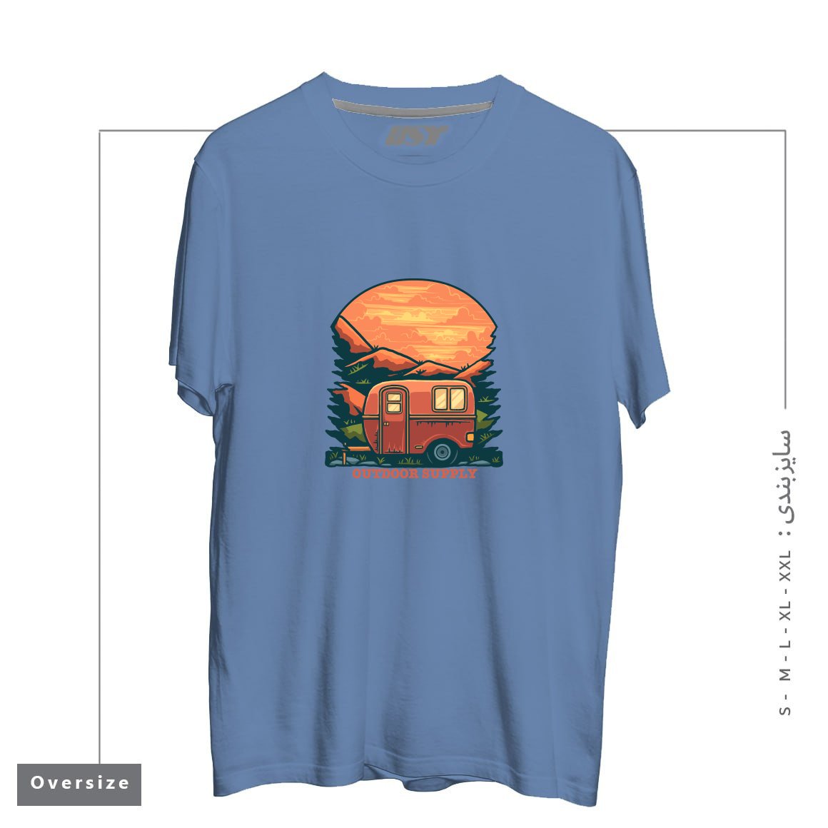 تیشرت اورسایز طرح CARAVAN