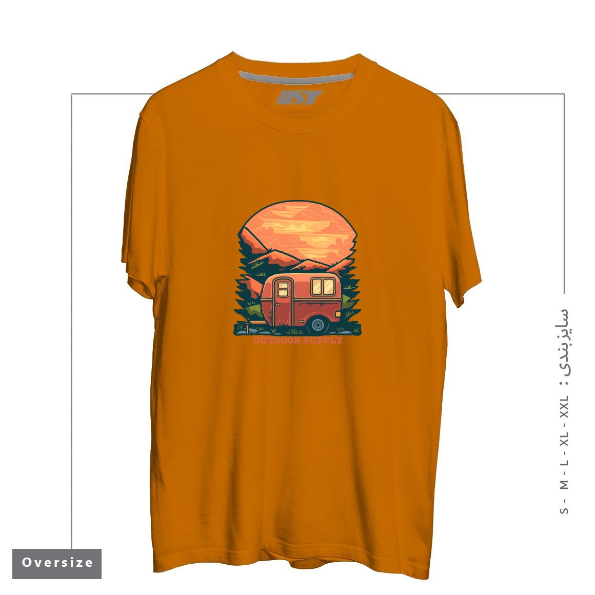 طرح CARAVAN تیشرت اورسایزرنگ پرتغالی