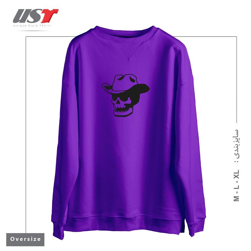 سوییشرت اورسایز طرح COWBOY SKULL