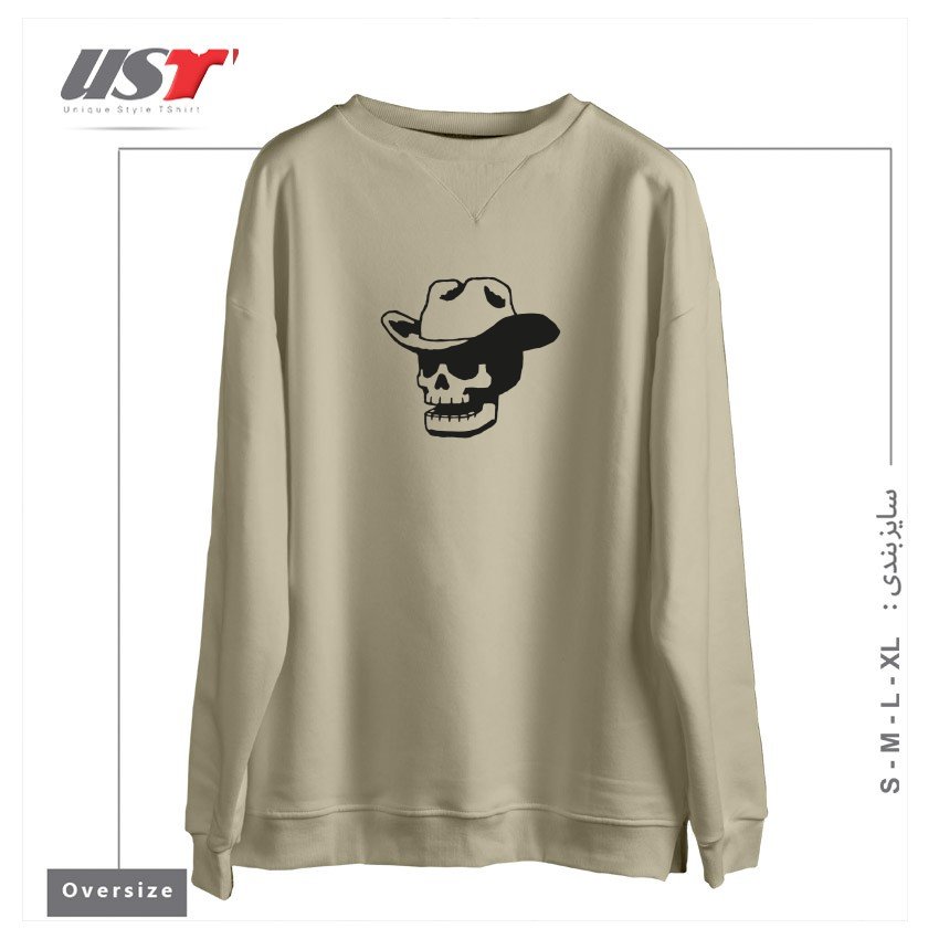 سوییشرت اورسایز طرح COWBOY SKULL