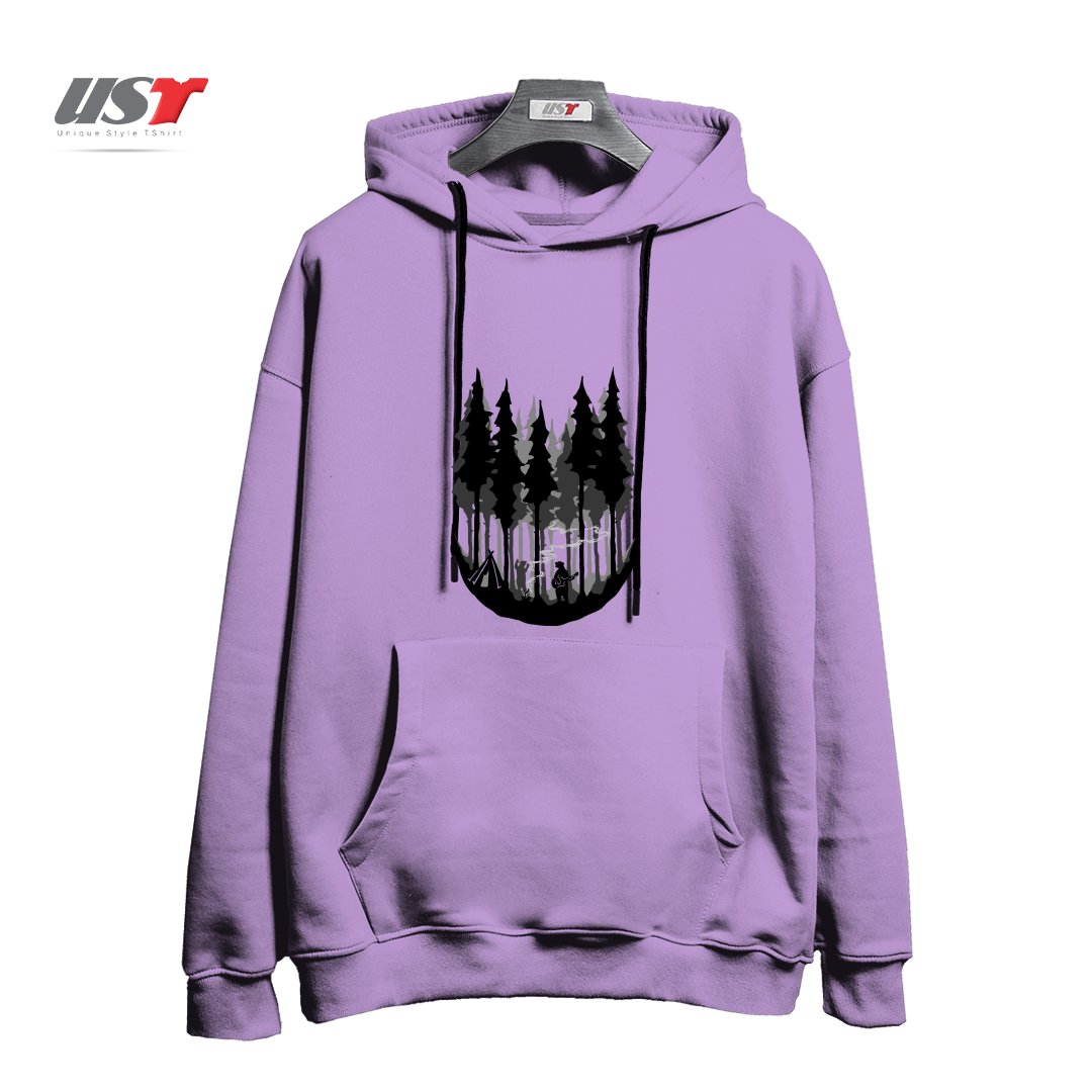 طرح ENJOY CAMPING هودی اورسایزرنگ یاسی