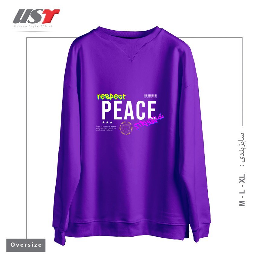 سوییشرت اورسایز طرح typography 51