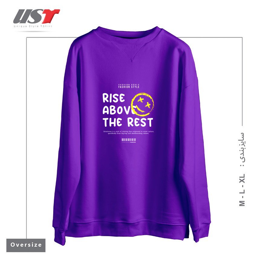 سوییشرت اورسایز طرح typography 53