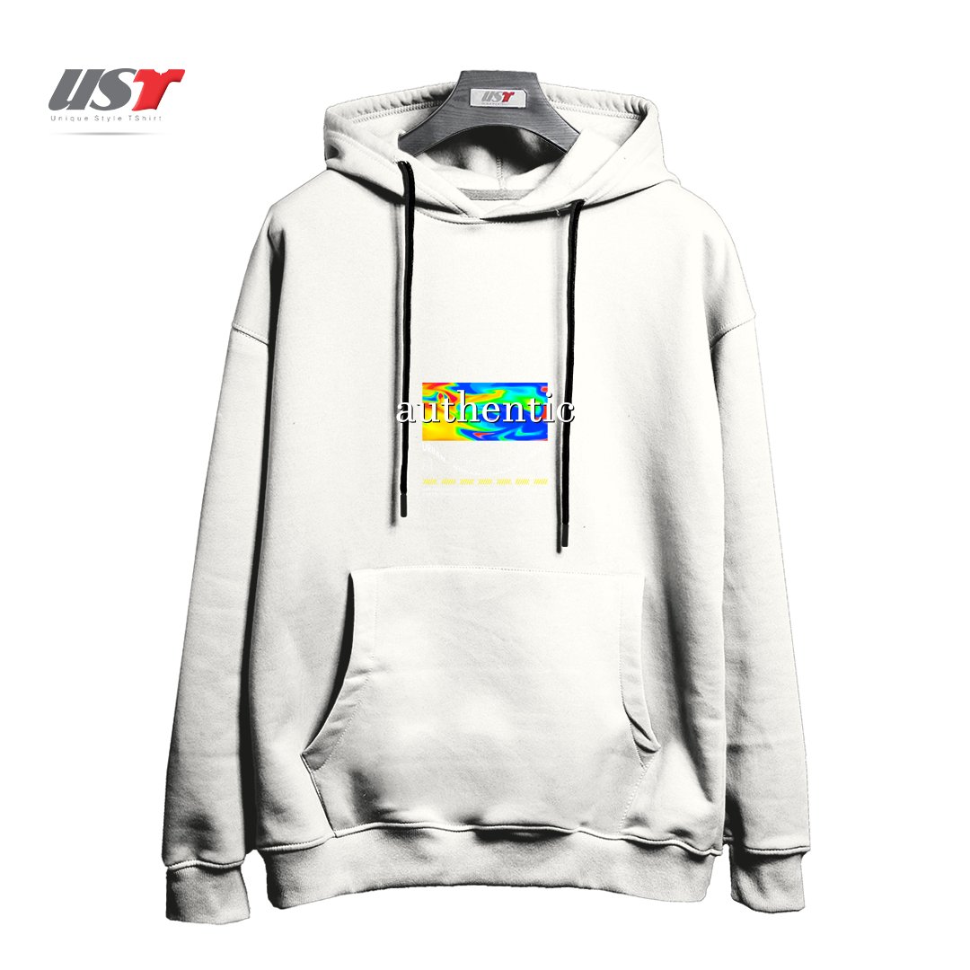 طرح typography 54 هودی اورسایزرنگ سفید