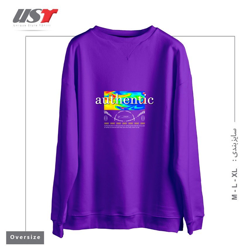 سوییشرت اورسایز طرح typography 54