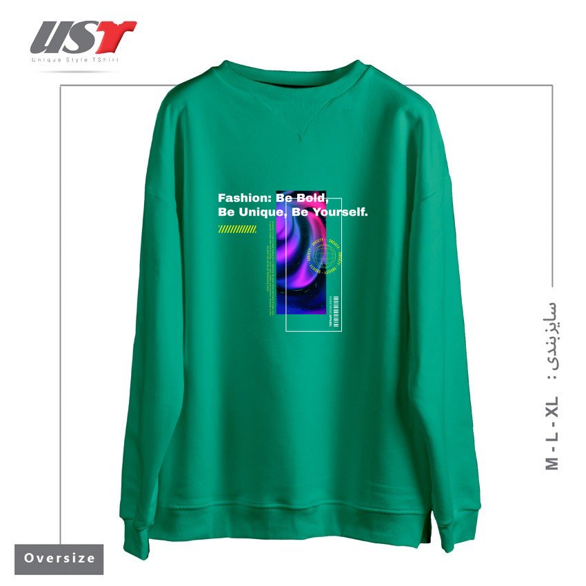 سوییشرت اورسایز طرح typography 55