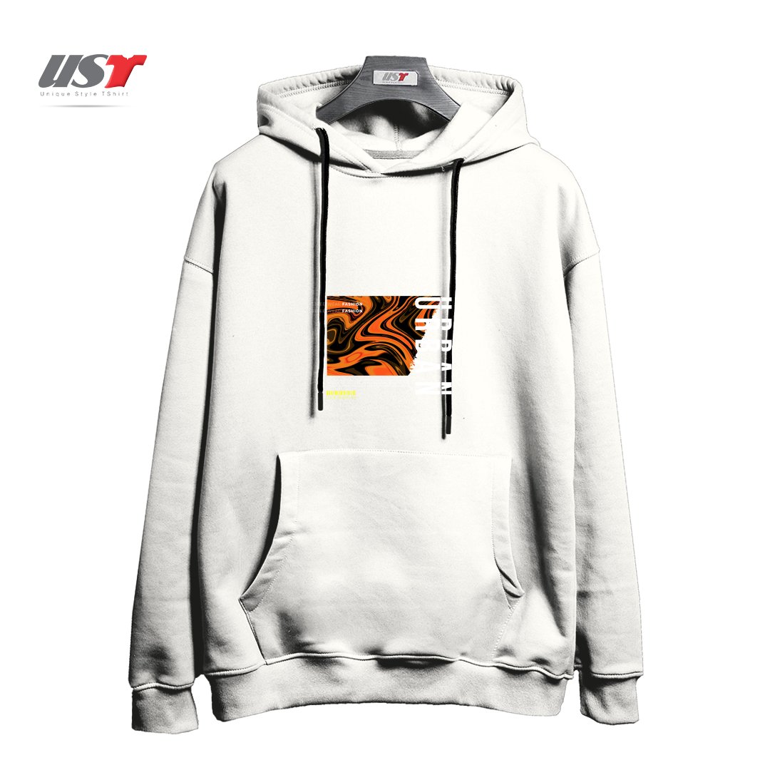 طرح typography 56 هودی اورسایزرنگ سفید