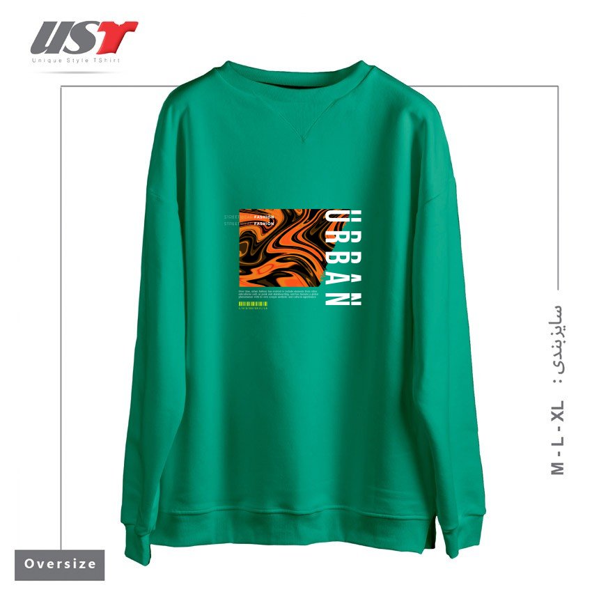 سوییشرت اورسایز طرح typography 56