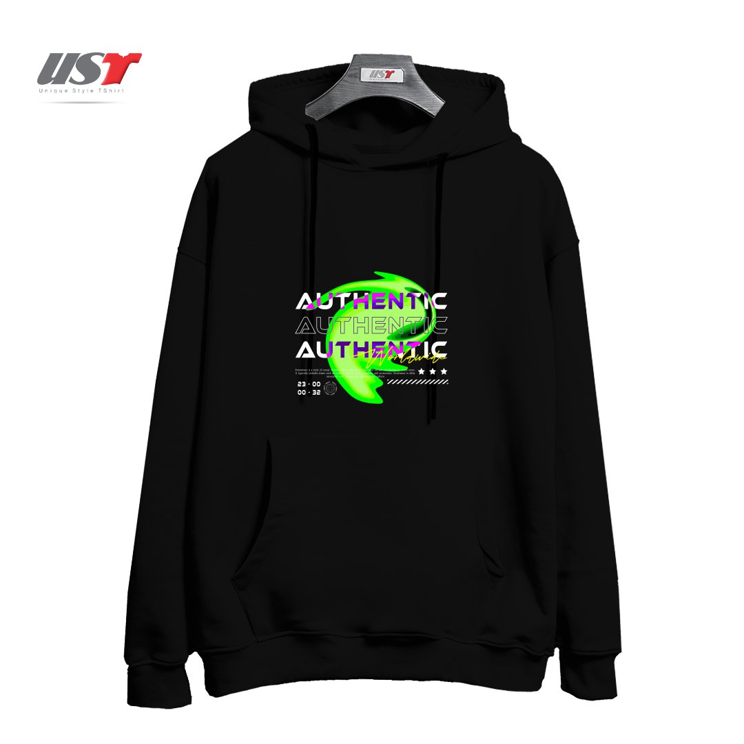 طرح typography 59 هودی اورسایزرنگ مشکی