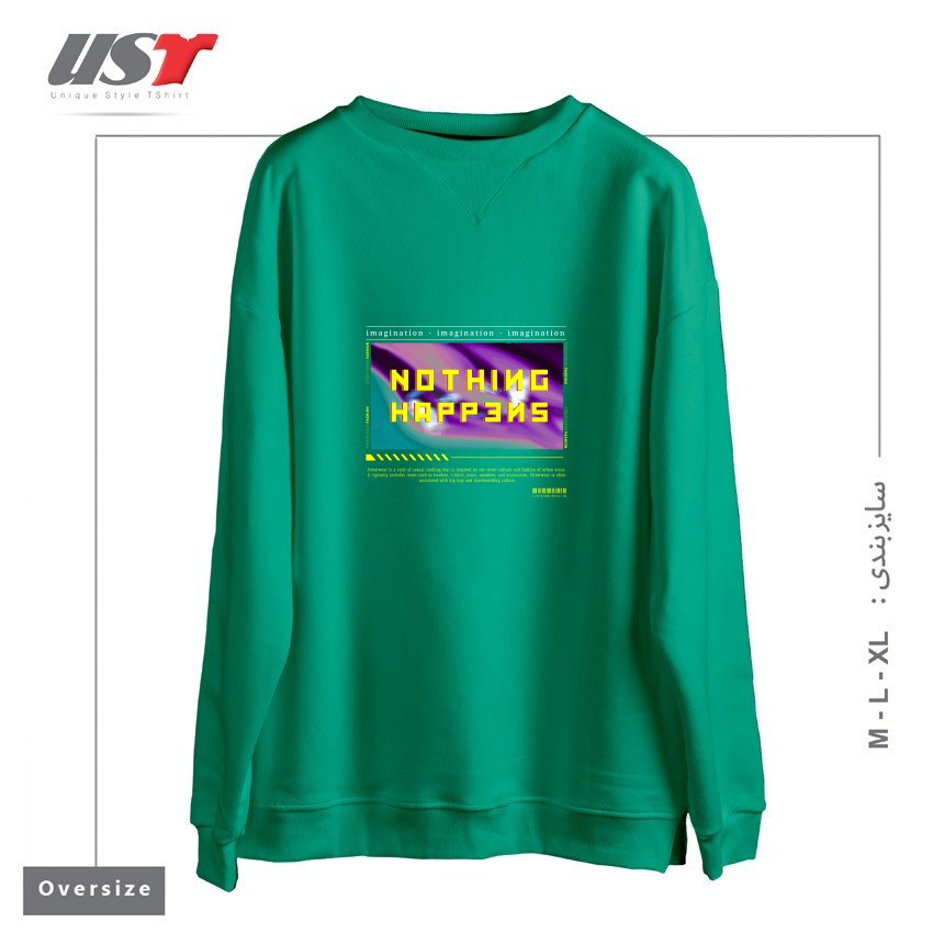 سوییشرت اورسایز طرح typography 60