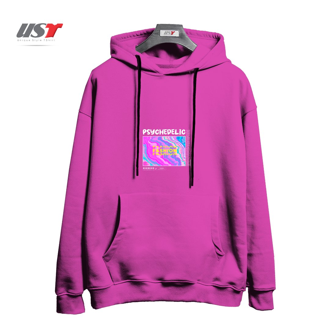 طرح typography 62 هودی اورسایزرنگ صورتی