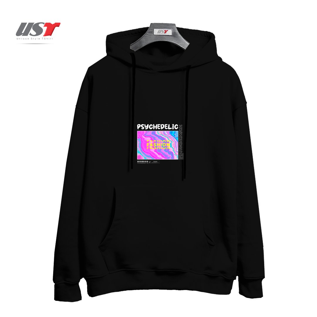 طرح typography 62 هودی اورسایزرنگ مشکی