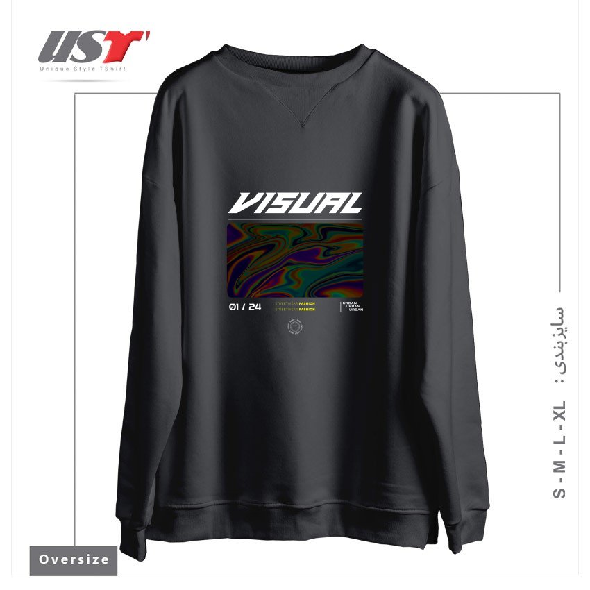 سوییشرت اورسایز طرح typography 63
