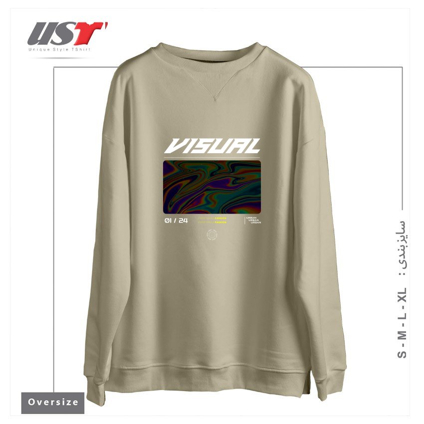 سوییشرت اورسایز طرح typography 63