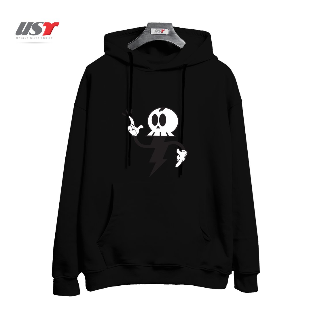 طرح DEATHRAY هودی اورسایزرنگ مشکی