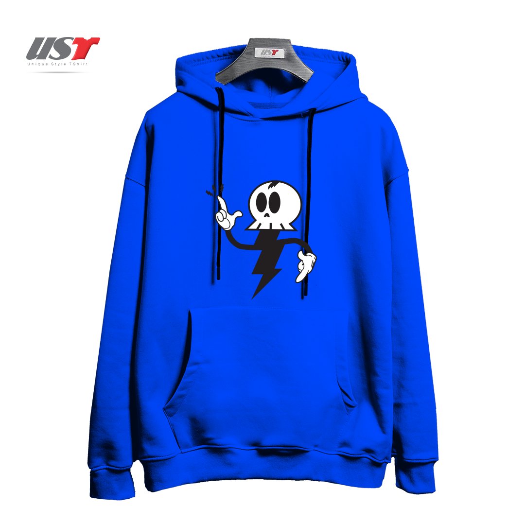 طرح DEATHRAY هودی اورسایزرنگ آبی شالی