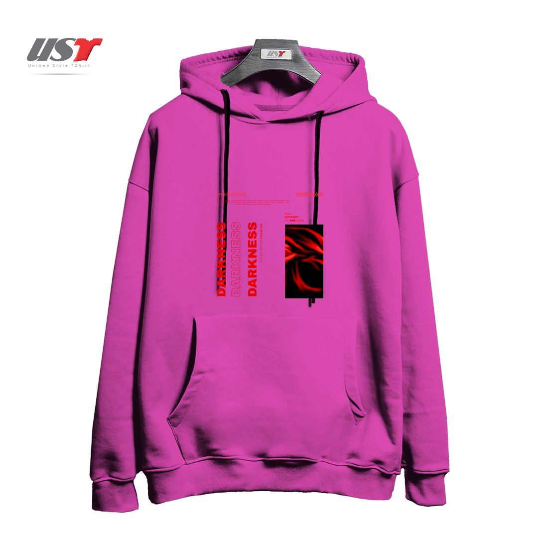 طرح typography 68 هودی اورسایزرنگ صورتی