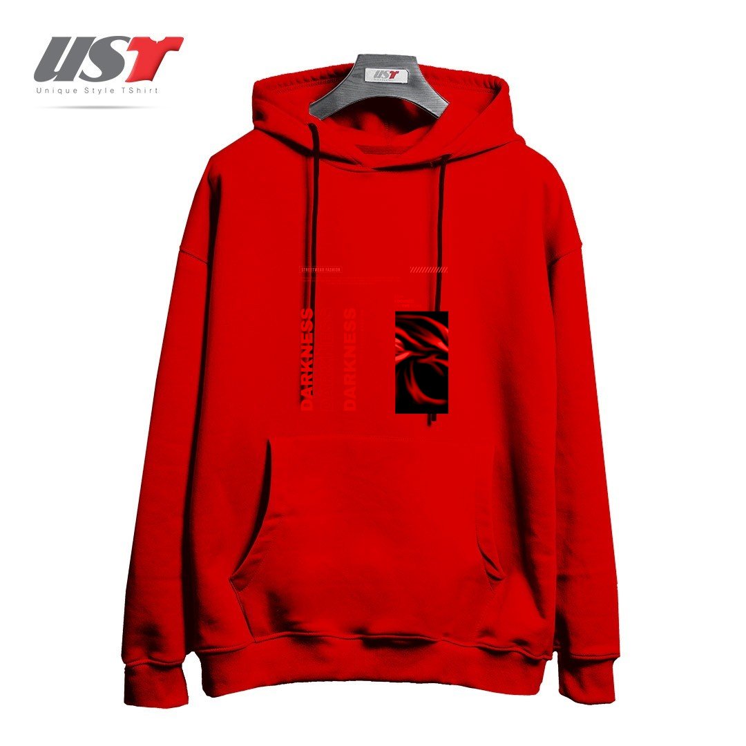 طرح typography 68 هودی اورسایزرنگ قرمز